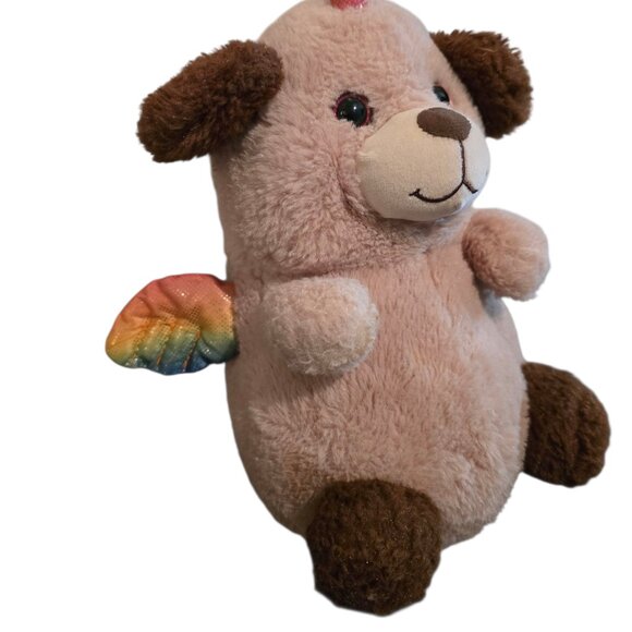Unicorn KellyToy Puppy Dog Plush Stuffed Animal 11" Pink Blue Wings - Picture 3 of 10